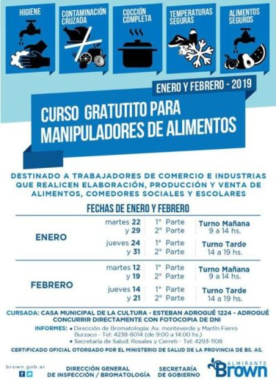 El Municipio lanza nuevos cursos gratuitos dirigidos a manipuladores de alimentos